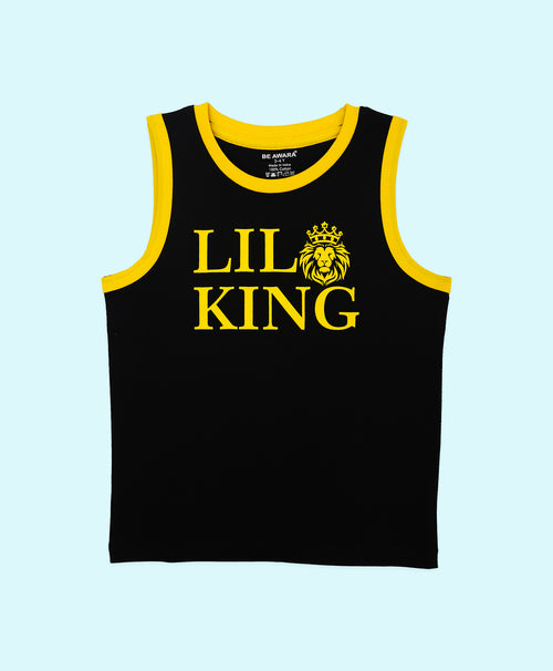 Boys Lil King Sleeveless Tee & Shorts Set