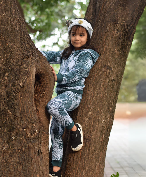 Cactus Pattern Kids Hoodie & Joggers Set