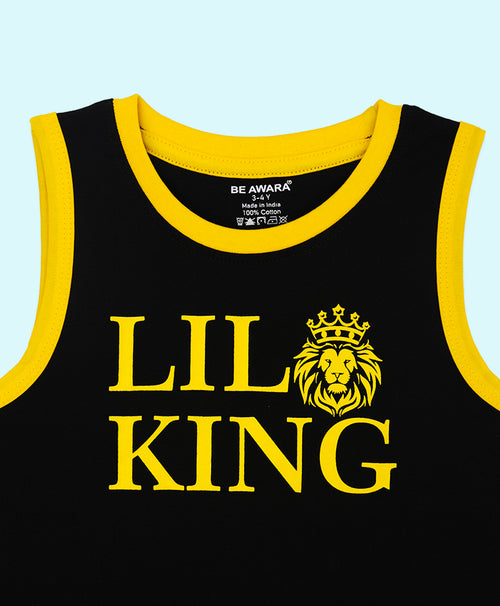 Boys Lil King Sleeveless Tee & Shorts Set
