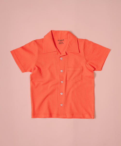 Boys Vermilion Half Sleeves Shirt & Pants Set
