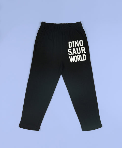 Boys Dinosaur World Half Sleeves T-shirt & Pants Set