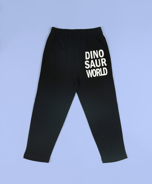 Boys Dinosaur World Half Sleeves T-shirt & Pants Set
