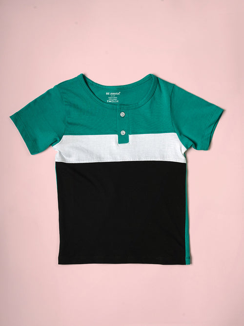 Boys Colorblock Henley T-Shirt