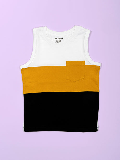 Boys Colorblock Sleeveless Tank Top