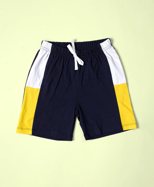 Boys Be Awara Cut & Sew Color Block Half Sleeves T-Shirt & Shorts Set
