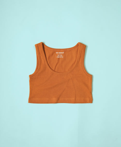 Girls Buckethorm Brown Cami Top & High Low Hem Top & Lounge Pants Set