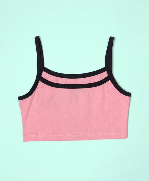 Girls Smile Print Crop Cami Top & Shorts Set