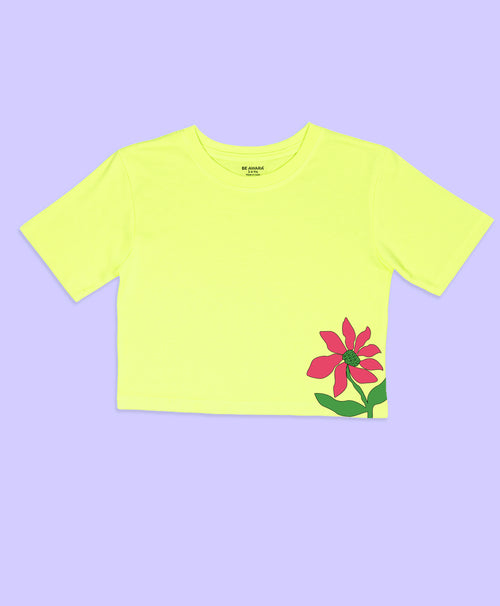 Girls Find Me Amongst The Flowers Graphic Print Oversized T-Shirt & Shorts Set