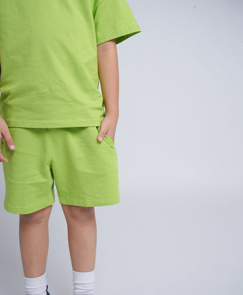 Greenery Drop Shoulder T-Shirt & Shorts Set
