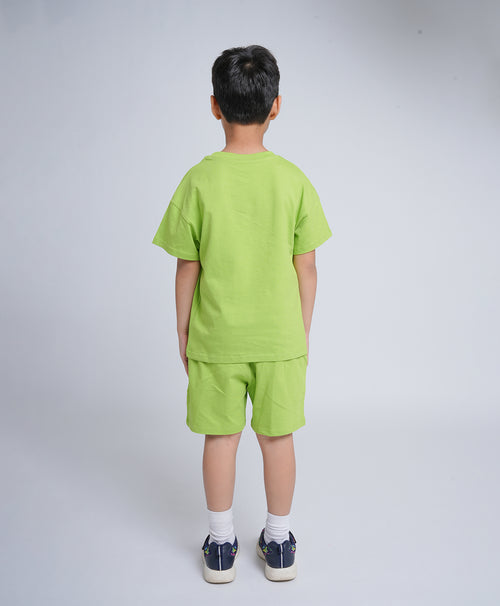 Greenery Drop Shoulder T-Shirt & Shorts Set
