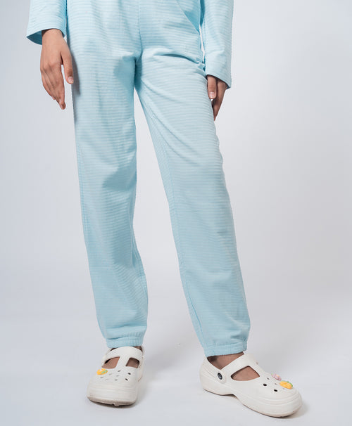 Girls Blue Cool Cami Top & High Low Hem Top & Lounge Pants Set