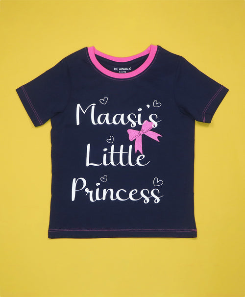Maasi's Little Princess Print Half Sleeves T-Shirt & Shorts Set