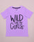 Wild Like My Curls Print Half Sleeves T-Shirt & Shorts Set