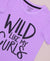 Wild Like My Curls Print Half Sleeves T-Shirt & Shorts Set