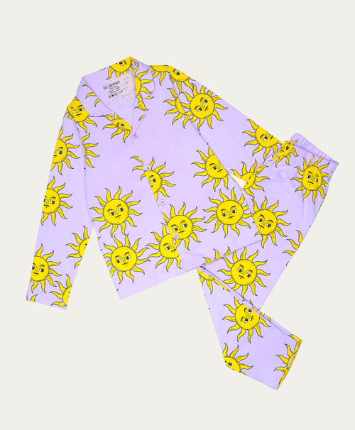 Sun Print Kids Full Sleeves Cotton Night Suit