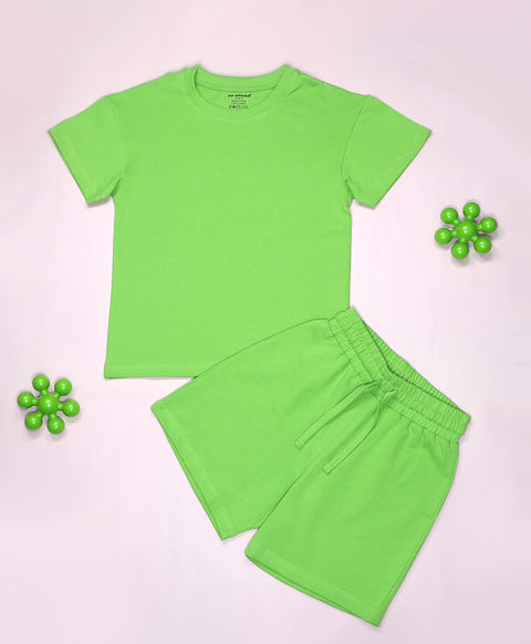 Greenery Drop Shoulder T-Shirt & Shorts Set
