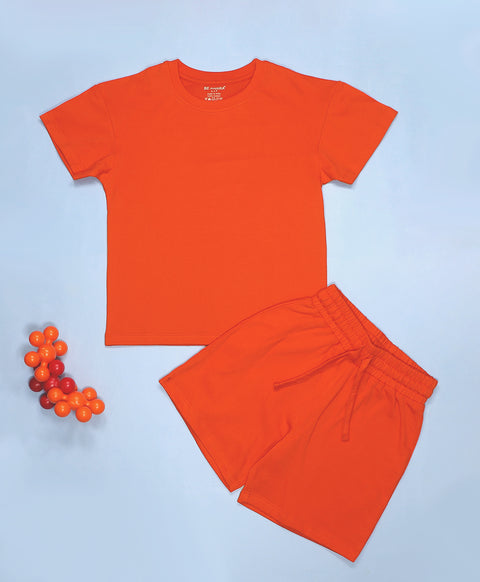 Tangerine Tango Drop Shoulder T-Shirt & Shorts Set