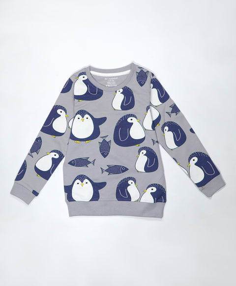 Penguin Pattern Kids Sweatshirt & Joggers Set