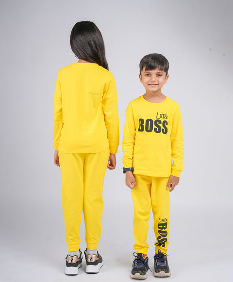 Little Boss Full Sleeves T-Shirt & Pants Set