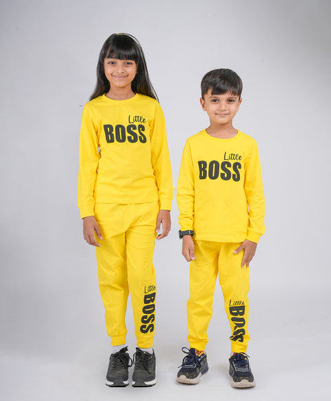 Little Boss Full Sleeves T-Shirt & Pants Set