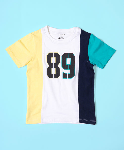 Boys Number 89 Print Half Sleeves T-Shirt & Lounge Pant Set