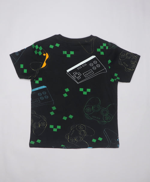 Joystick Half Sleeves T-Shirt & Shorts Set