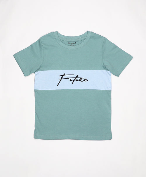 Boys Future Color Block Half Sleeves T-Shirt & Shorts Set