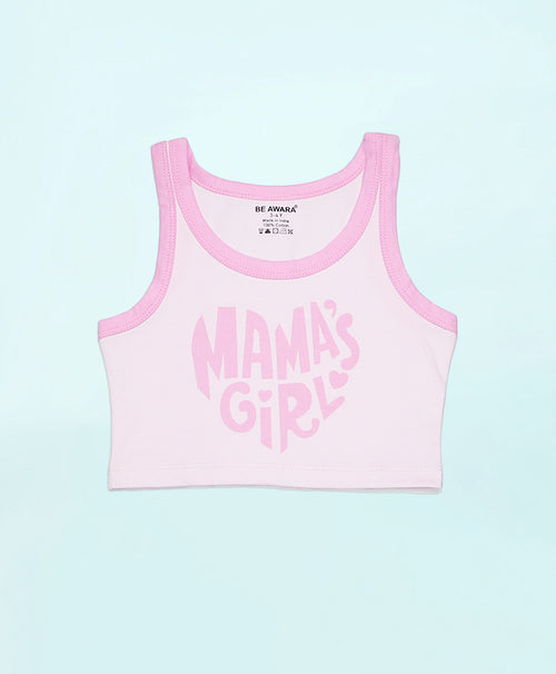 Girls Printed Tank Top & Flared Pants Set