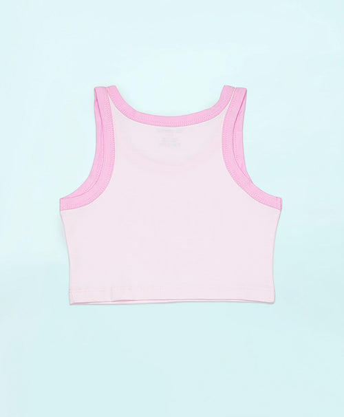 Girls Printed Tank Top & Flared Pants Set