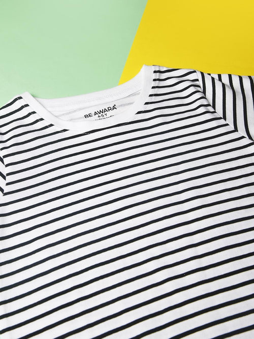Horizontal Stripes Kids T-Shirt - Be Awara