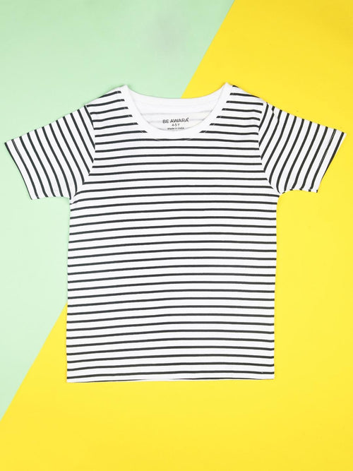 Horizontal Stripes Kids T-Shirt - Be Awara