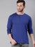 Royal Blue Full Sleeves Henley T-Shirt - Be Awara