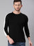 Black Full Sleeves T-Shirt (White Stripe) - Be Awara