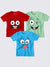Pack of 3 Smile faces Kids T-Shirt Combo - Be Awara