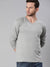 Grey Melange Full Sleeves V Neck T-Shirt - Be Awara