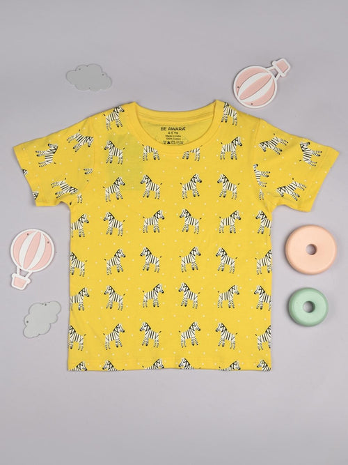 Zebra Pattern Kids T-Shirt - Be Awara