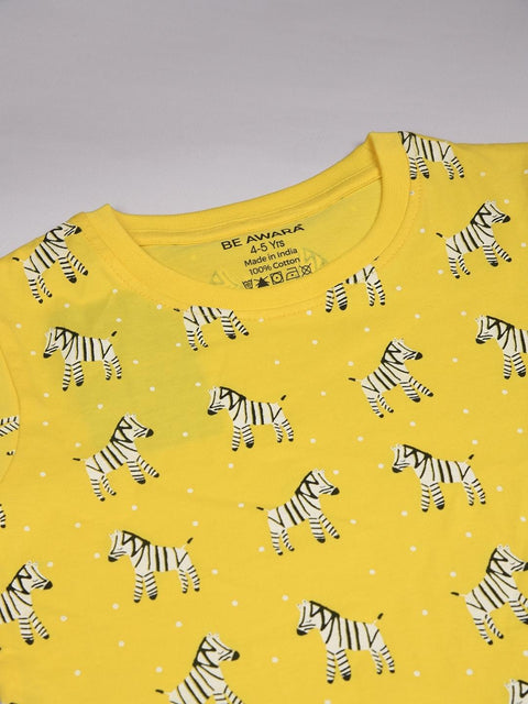 Zebra Pattern Kids T-Shirt - Be Awara