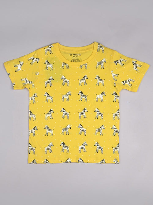 Zebra Pattern Kids T-Shirt - Be Awara
