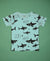 Shark Pattern Half Sleeves T-Shirt & Shorts Set - Be Awara