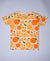 Orange Pattern Half Sleeves T-Shirt & Shorts Set - Be Awara