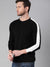 Black Full Sleeves T-Shirt (White Stripe) - Be Awara