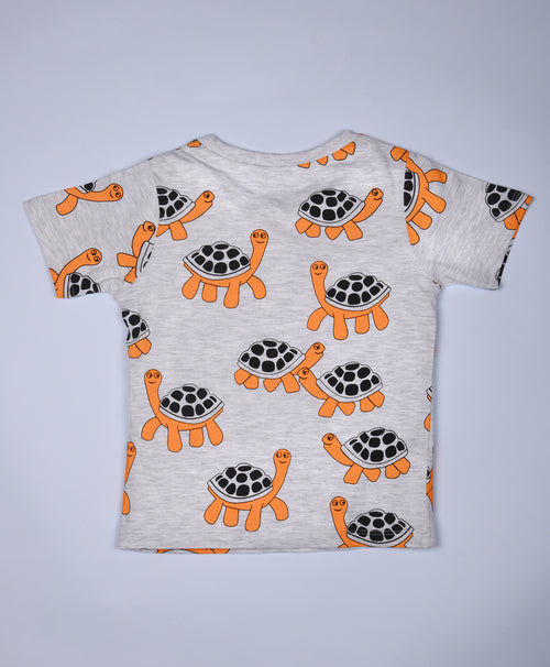 Tortoise Pattern Half Sleeves T-Shirt & Shorts Set - Be Awara