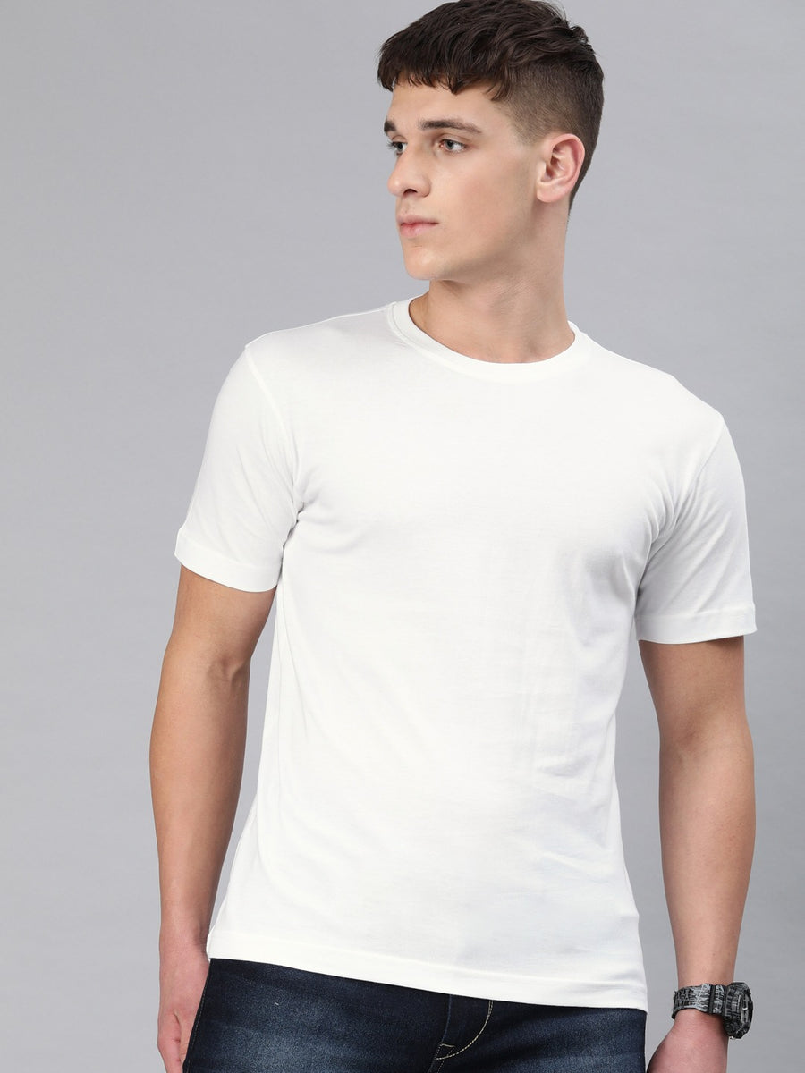 Buy Plain White T-Shirts online | Men's T-shirts | Be Awara