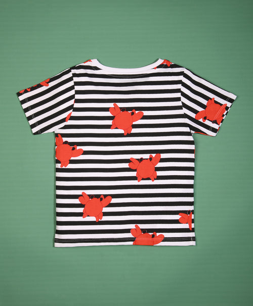 Crab Pattern Half Sleeves T-Shirt & Shorts Set - Be Awara