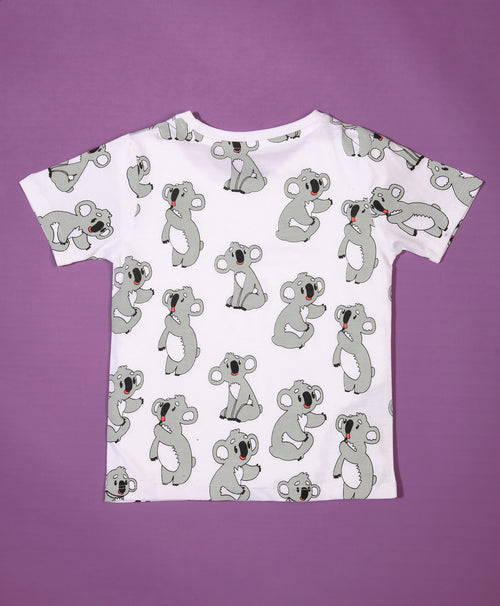 Koala Pattern Half Sleeves T-Shirt & Shorts Set - Be Awara
