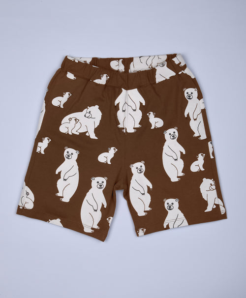 Bear Pattern Half Sleeves T-Shirt & Shorts Set - Be Awara