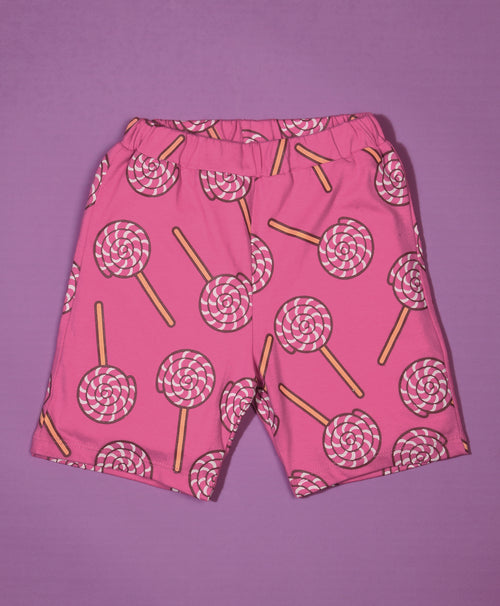 Lollypop Pattern Half Sleeves T-Shirt & Shorts Set - Be Awara