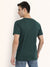 Bottle Green Half Sleeves V Neck T-Shirt - Be Awara