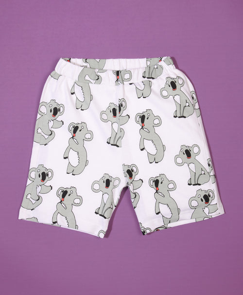 Koala Pattern Half Sleeves T-Shirt & Shorts Set - Be Awara