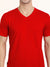Red Half Sleeves V Neck T-Shirt - Be Awara